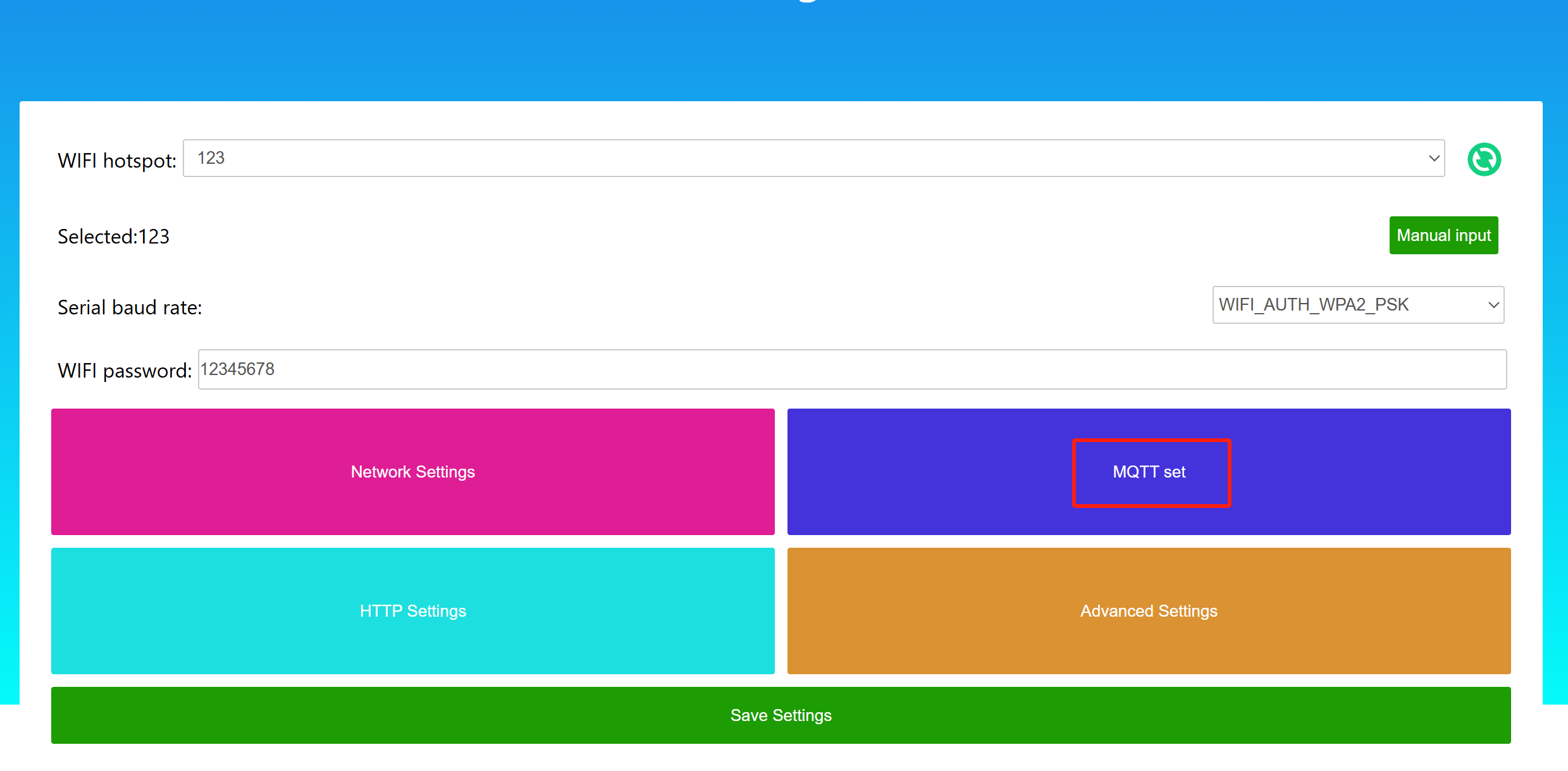 MQTT settings1